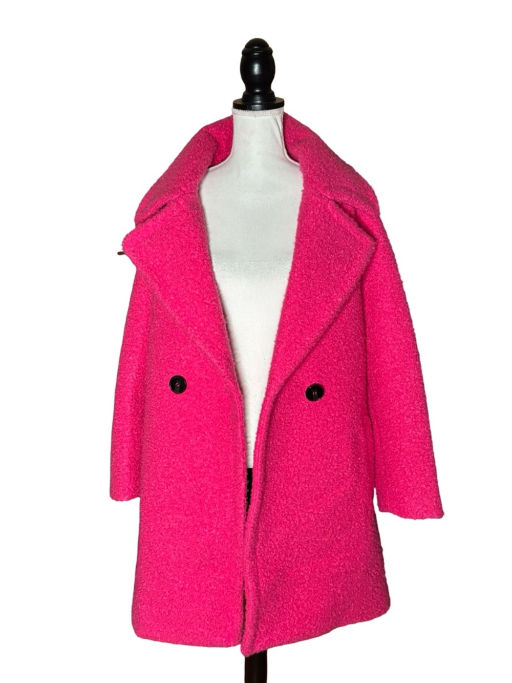 NVLT Oversized Magenta Pink Pea Coat w/ Tags - Picture 2 of 6